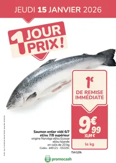 Prévisualisation de PROMO saumon du magasin Promocash formulaire valide 13/01/2026