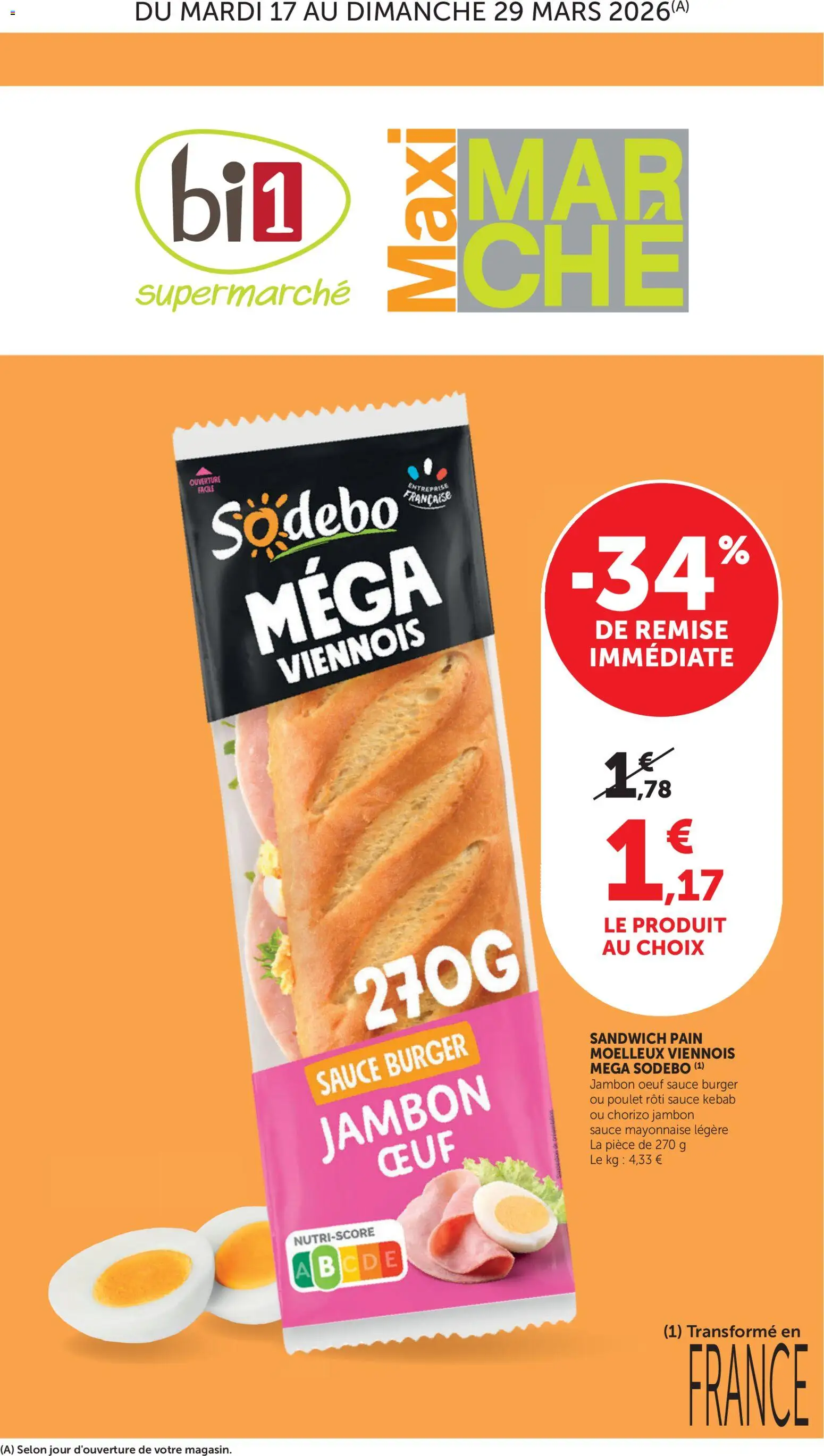 Prévisualisation de bi1 catalogue maxi marché du magasin bi1 formulaire valide 17/03/2026