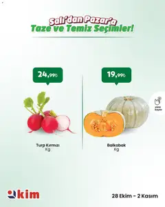 Kim Market Salı’dan Pazar’a Taze ve Temiz Seçimler! 28.10.2025 - Broşürünün önizlemesi | Strana: 9