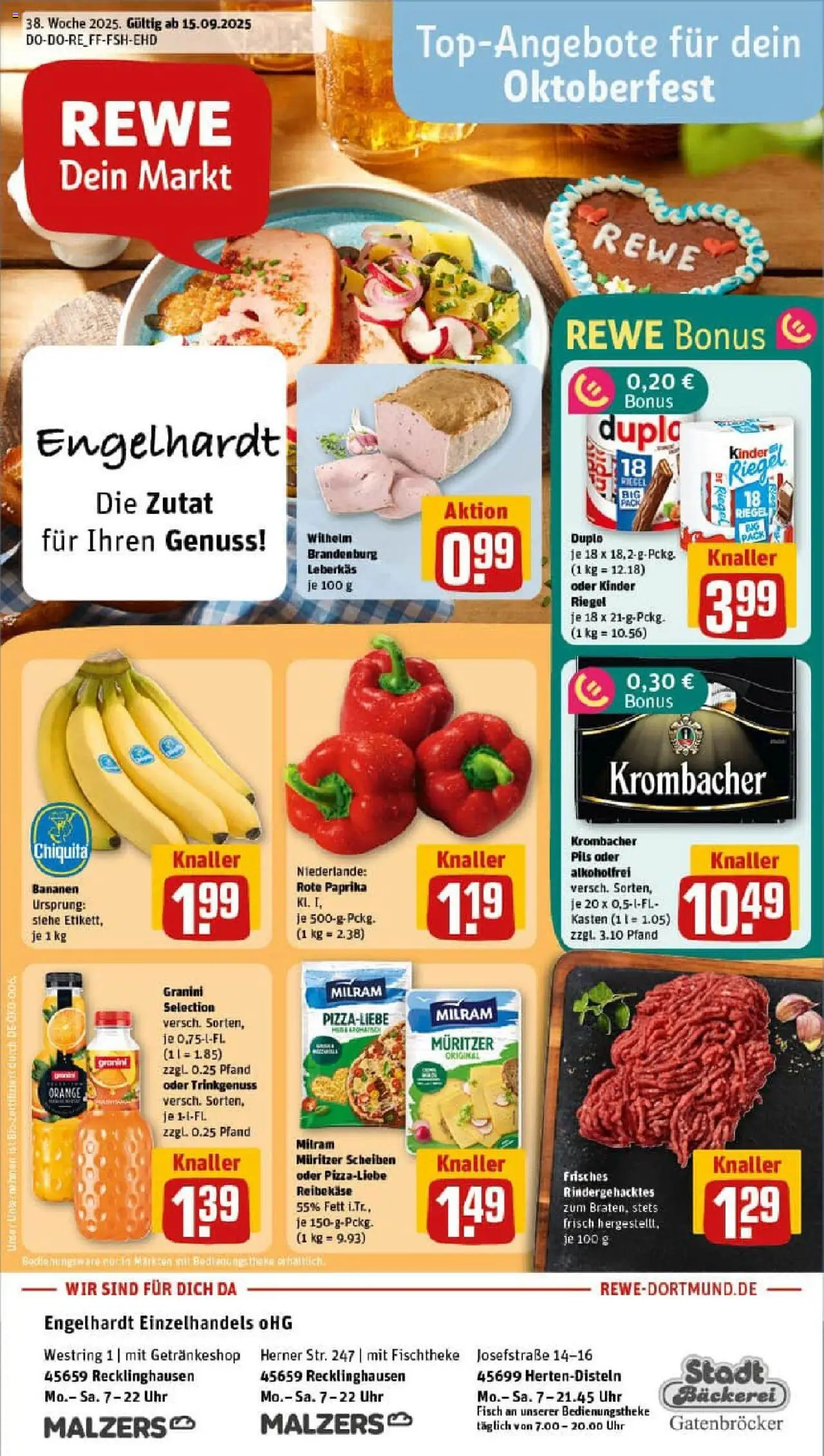 REWE Prospekt ab 14.09.2025 nächste Woche - Prospekt Herten	