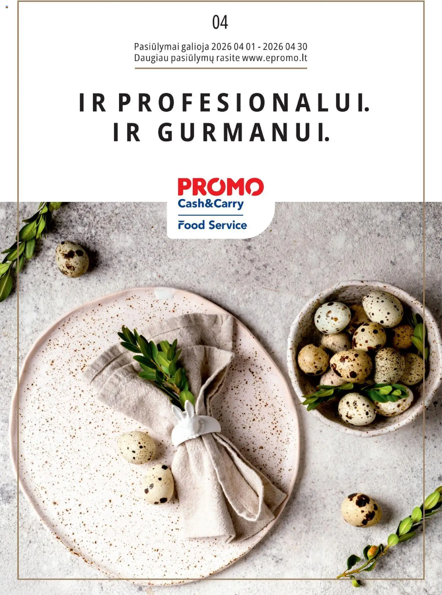 ePromo parduotuvės leidinio ePromo leidinys - Food service galiojančio nuo 2026.04.01 peržiūra
