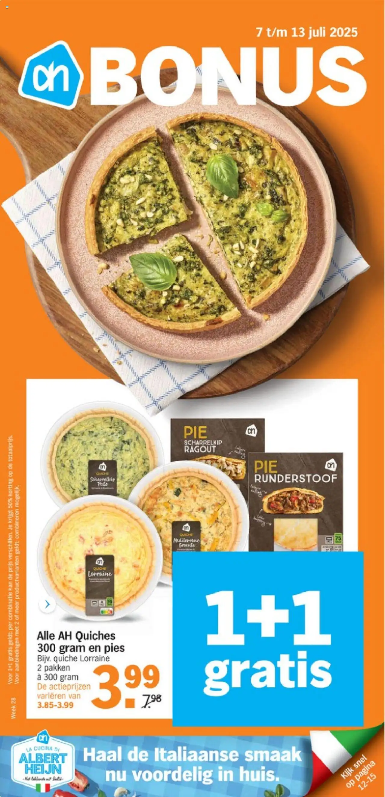 Albert Heijn shop Folder week 28 geldig vanaf 07-07-2025 - Paginanummer 1 - La, Kan