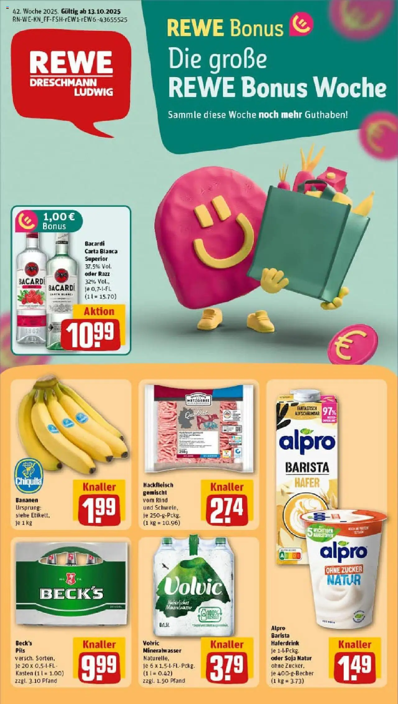 REWE Prospekt ab 13.10.2025 nächste Woche - Prospekt Langenfeld / Berghausen	