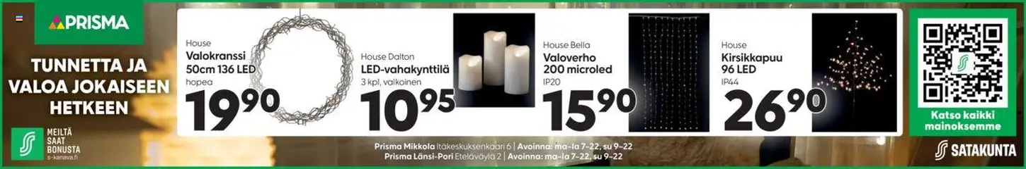 Kaupan Prisma Tarjoukset - Tunnetta Ja Valoa Jokaiseen Hetkeen esikatselu, voimassa 13/10/2025
