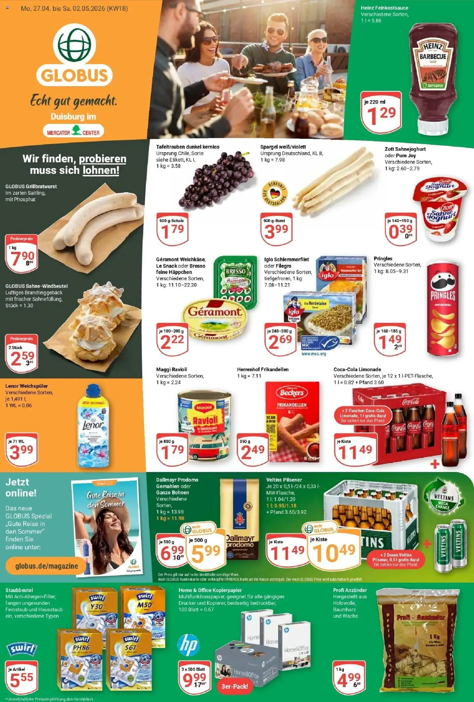 Vorschau von dem Prospekt des Geschäftes Globus, gültig ab dem 27.04.2026