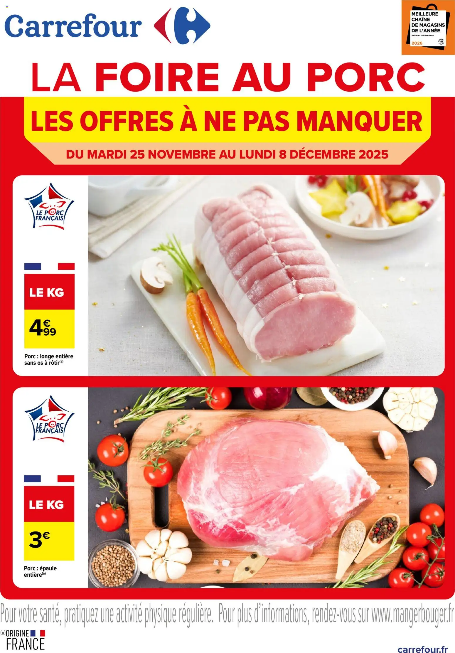 Prévisualisation de Les bons plans de la foire au porc du magasin Carrefour formulaire valide 25/11/2025