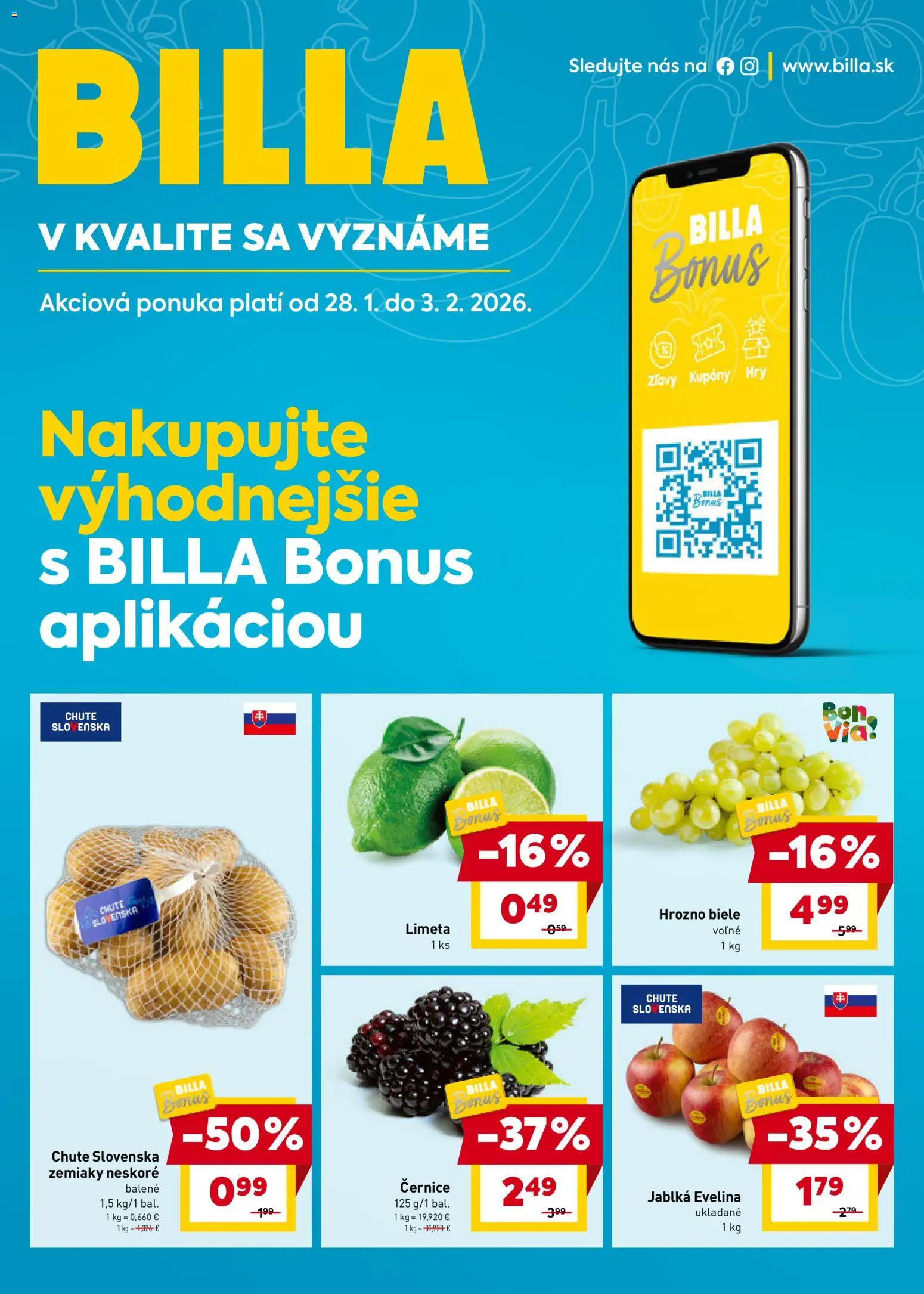 Náhľad Billa letáku platného od 28.01.2026