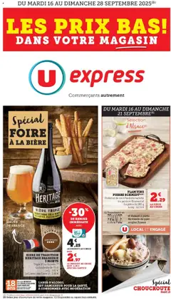 Prévisualisation de Les prix bas dans votre magasin! du magasin U Express formulaire valide 16/09/2025