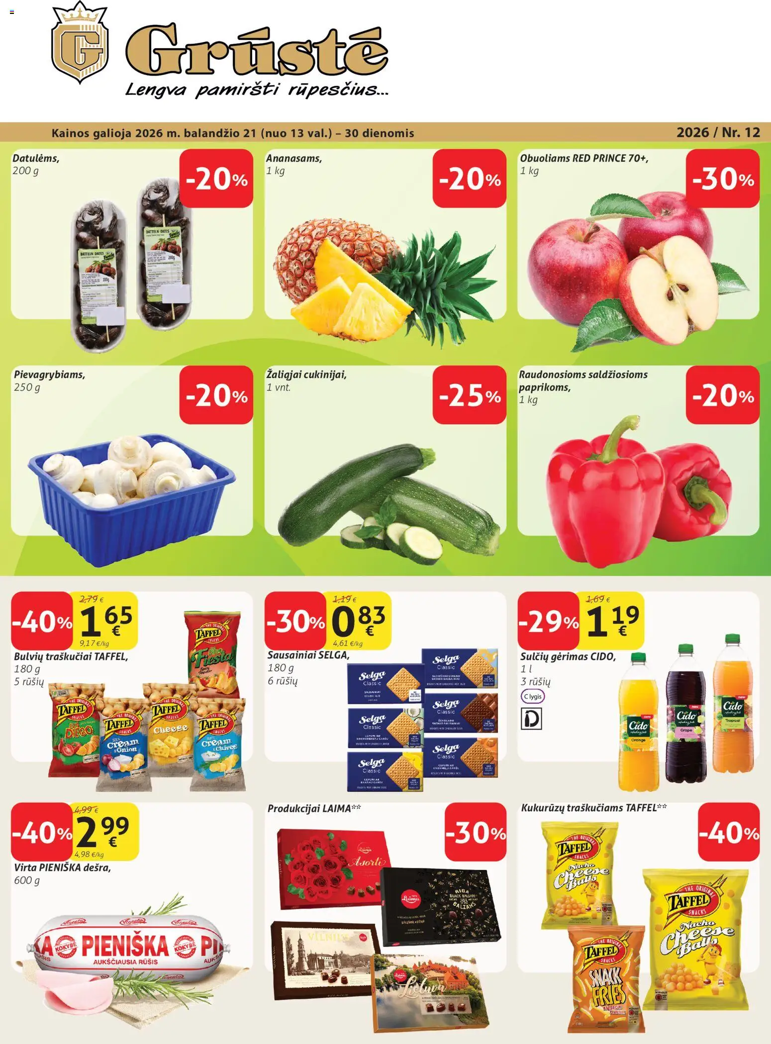 GRUSTE parduotuvės leidinio GRUSTE leidinys galiojančio nuo 2026.04.21 peržiūra