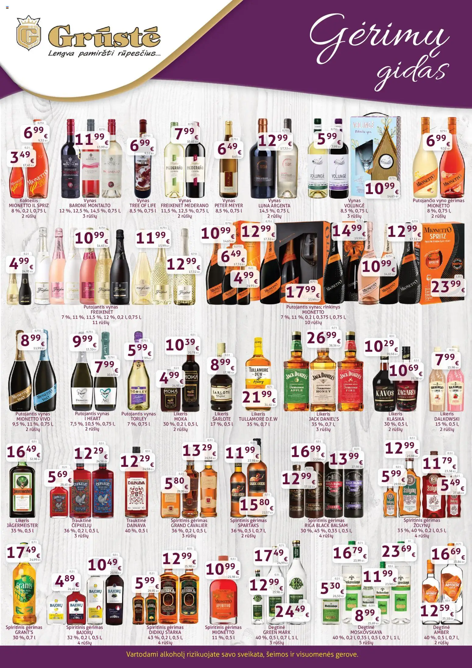 GRUSTE parduotuvės leidinio Leidinys - Gėrimų gidas galiojančio nuo 2026.01.21 peržiūra