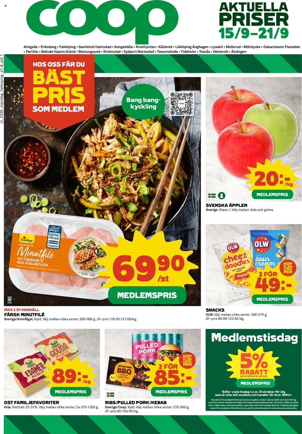 Aktuella erbjudande är giltig 15/09 2025 > Veckans Erbjudanden gäller från 15/09/2025 till 21/09/2025 sidnummer 1