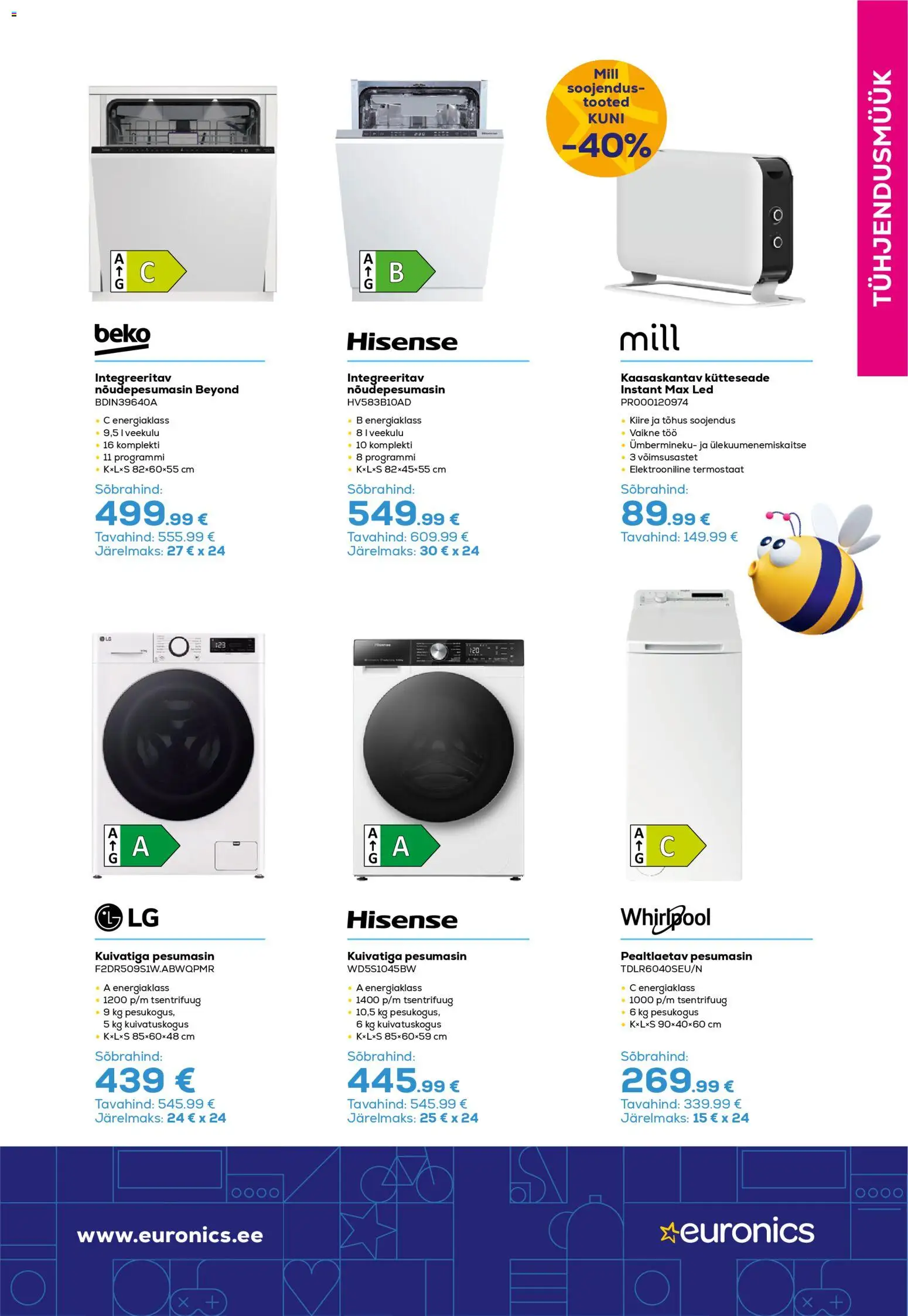 Euronics kliendilehe eelvaade alates 2026.01.01
