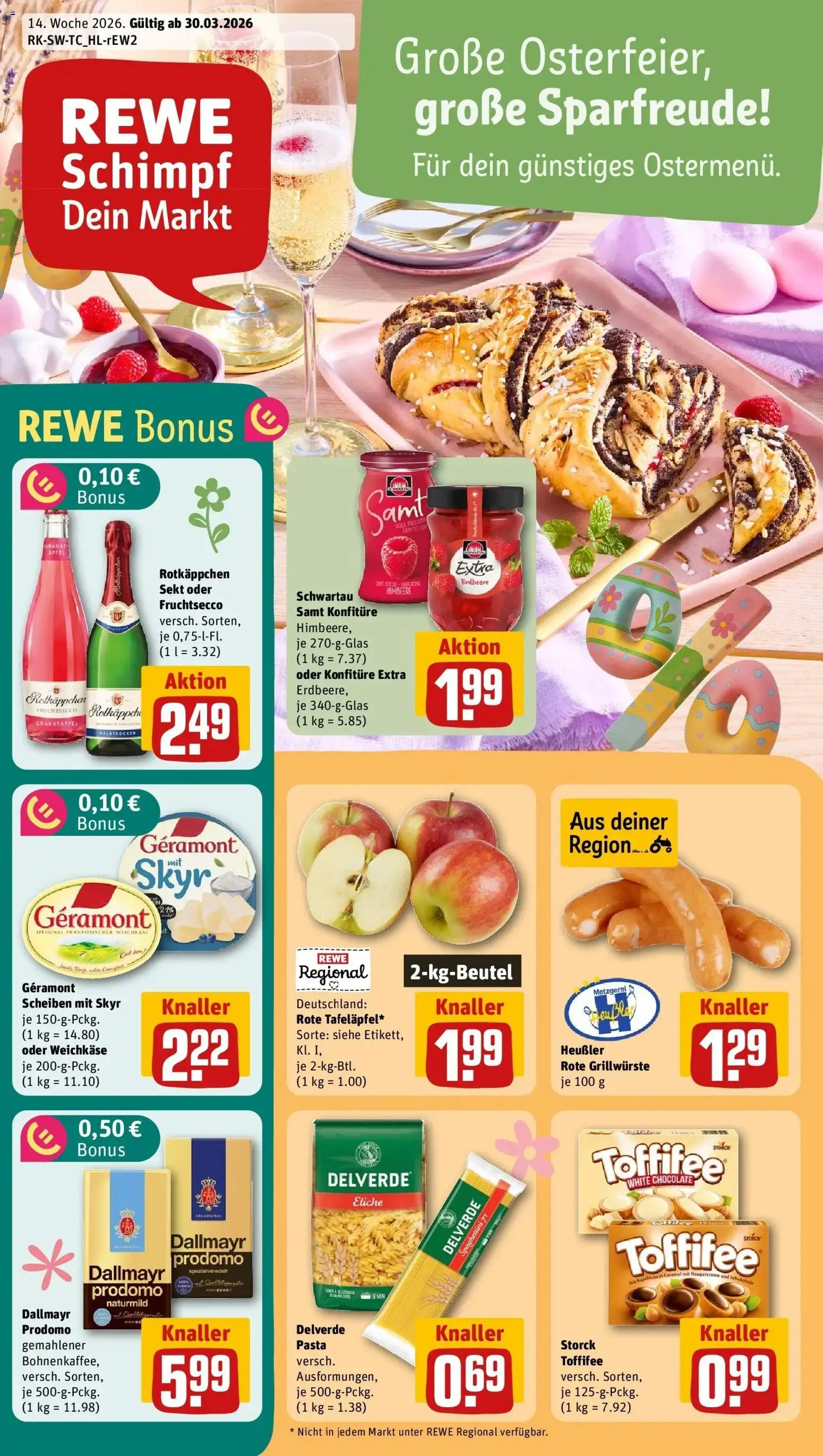 Vorschau von dem Prospekt des Geschäftes Rewe, gültig ab dem 30.03.2026