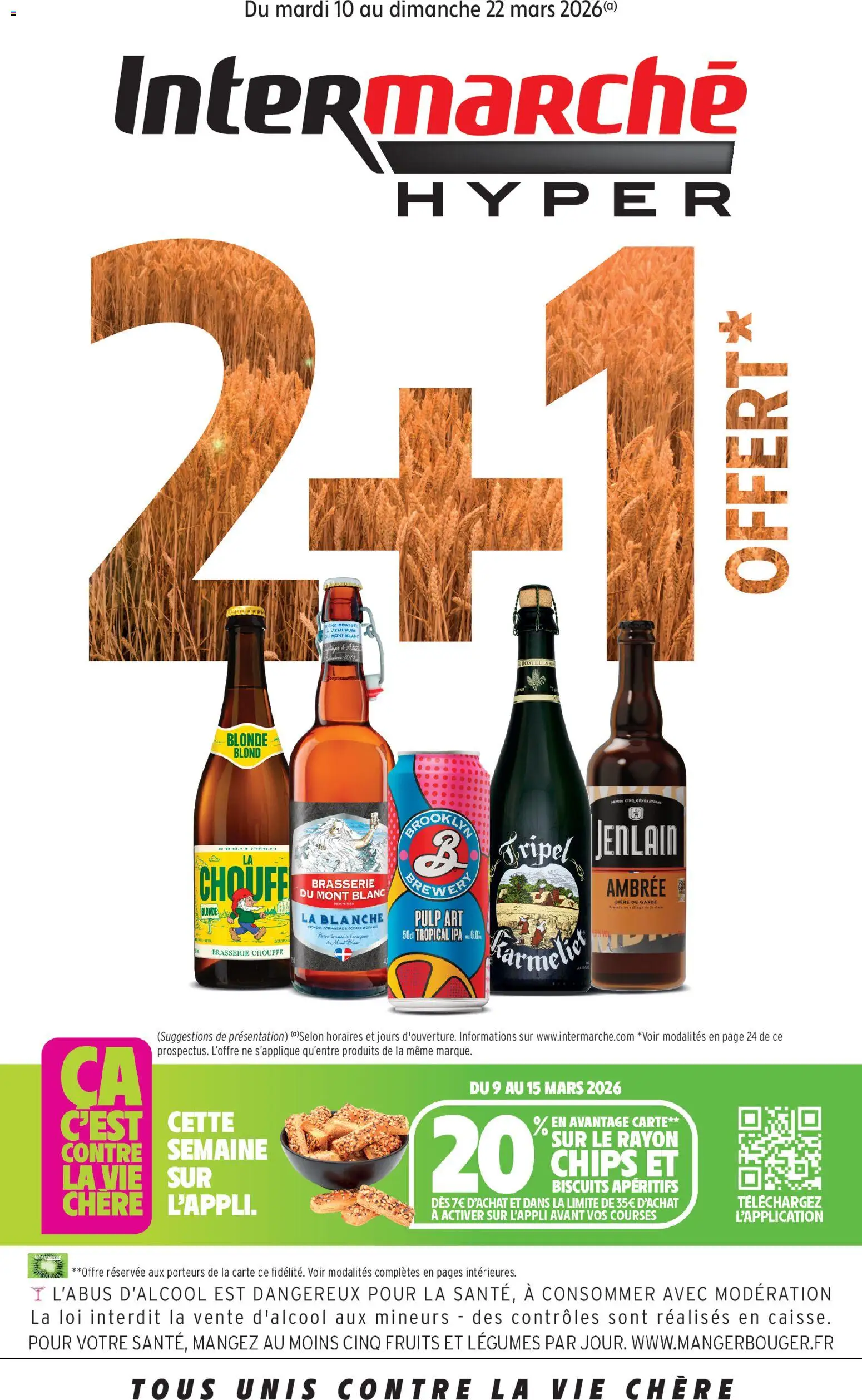 Prévisualisation de Intermarché catalogue de la semaine 11 du magasin Intermarché formulaire valide 10/03/2026 - Fruits, Bière, Coriandre, Chips, Biscuits, Biere de garde