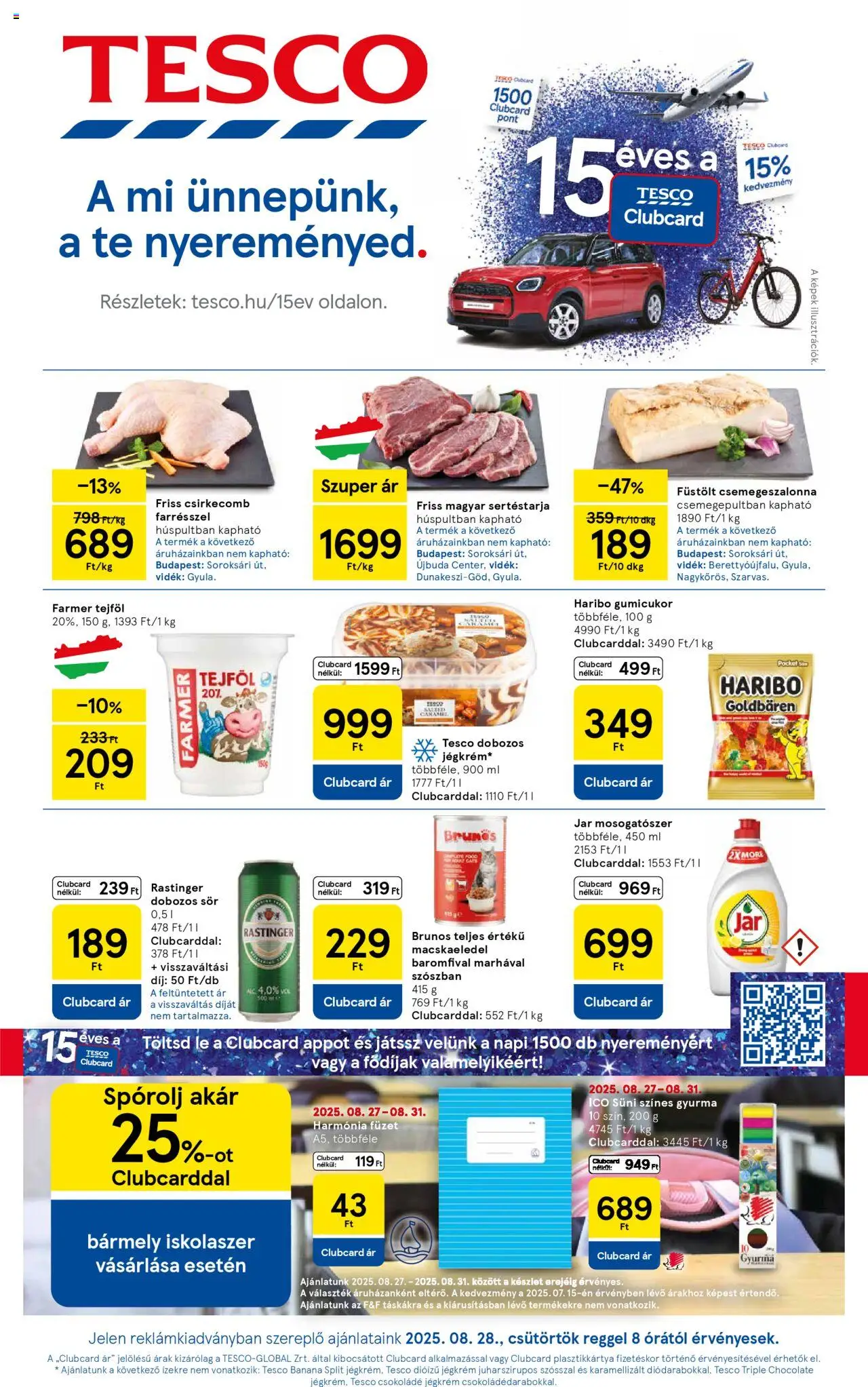 Tesco aktuális szórólap, érvényes 2025.08.28.-től - 1 oldal