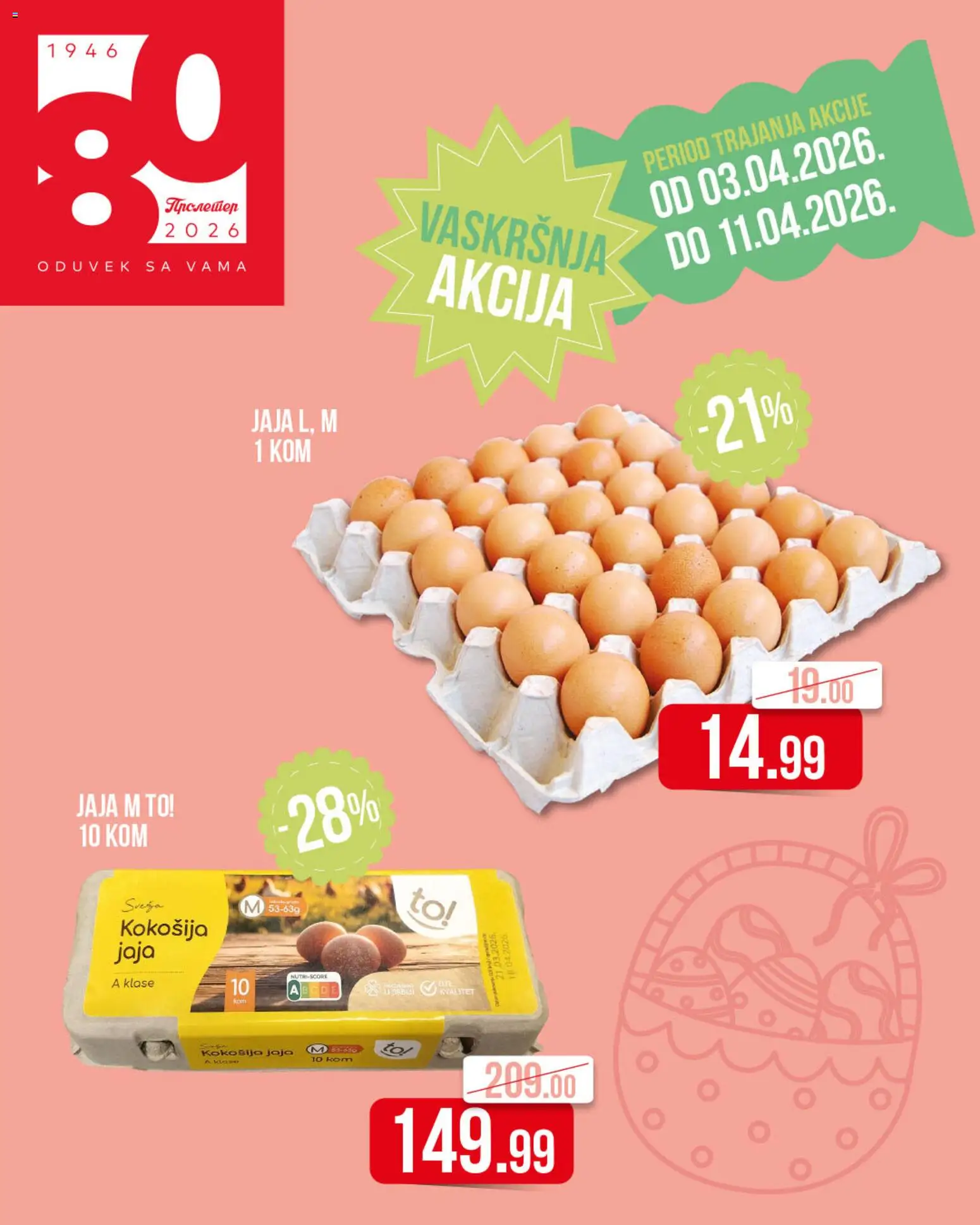 Pregled Metalac Proleter kataloga - važi od 03.04.2026 - Jaja