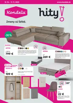 Náhľad Kondela letáku platného od 15.10.2025