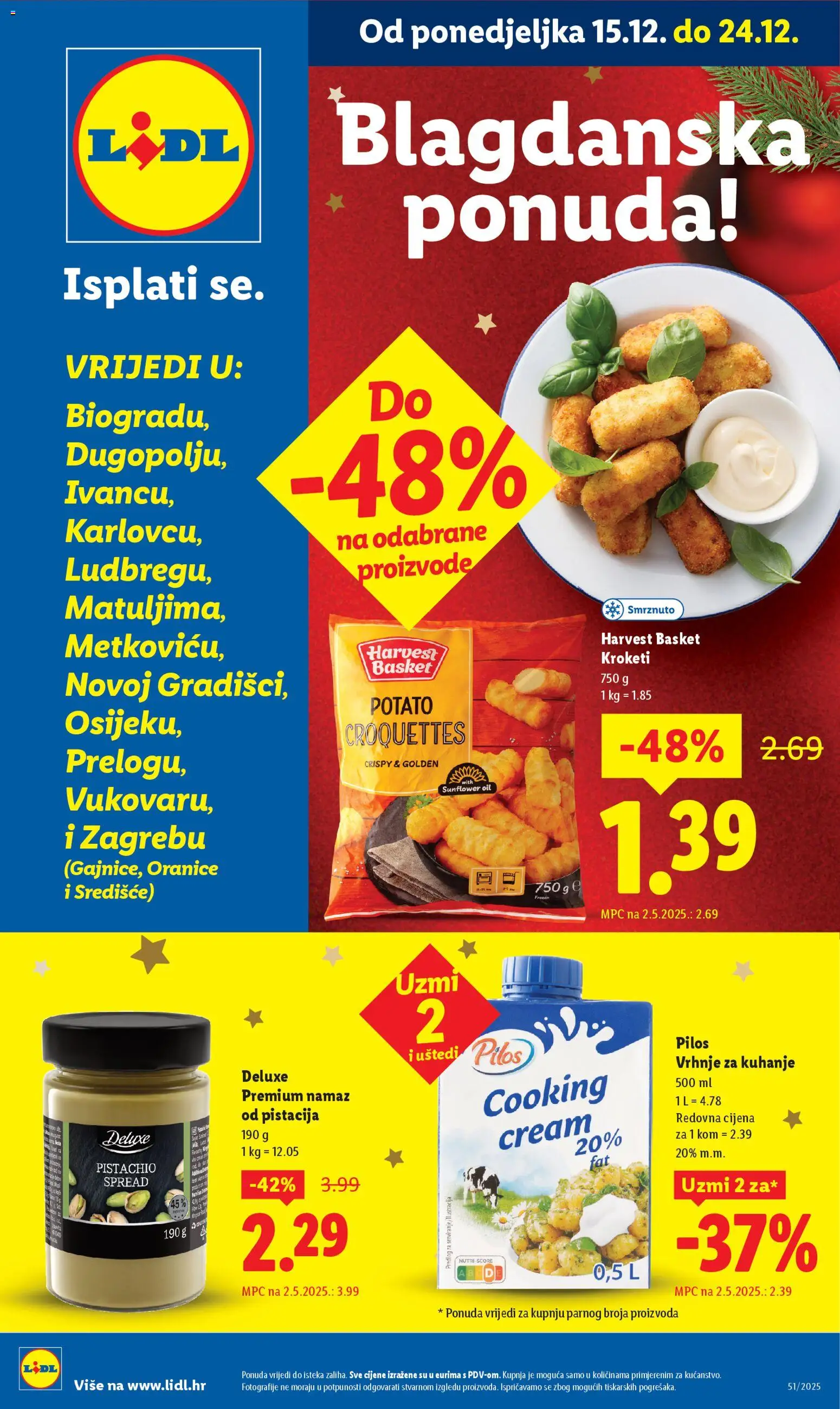 Pregled letka Super ponuda trgovine Lidl vrijedi od 15.12.2025