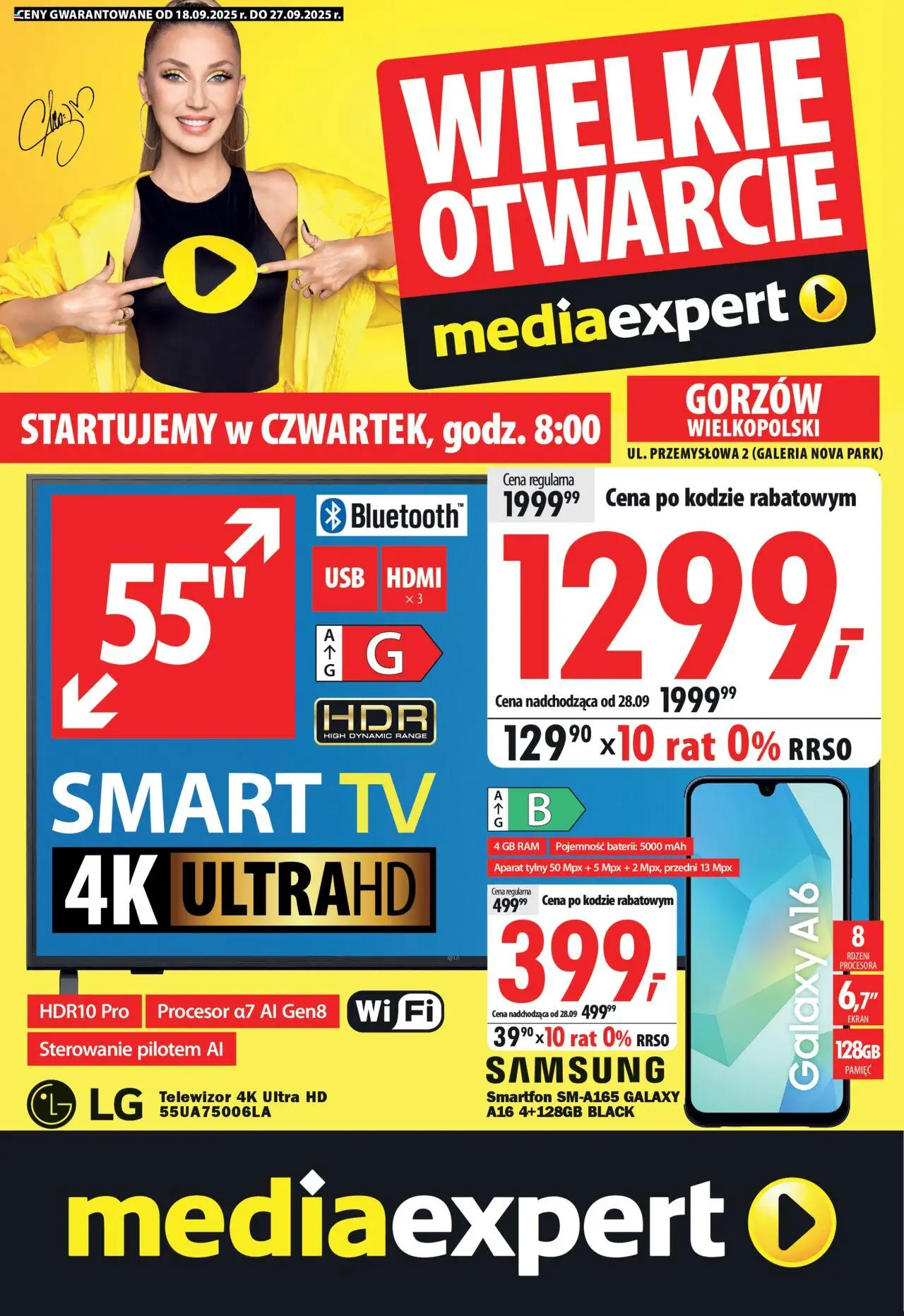 Mediaexpert Wielkie otwarcie - Gorzów Wielkopolski od 18.09.2025 - Nowa Gazetka - Numer strony 1