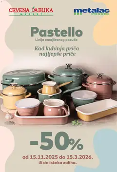 Pregled letka Crvena jabuka market i Metalac trgovine Crvena jabuka vrijedi od 2025.11.15