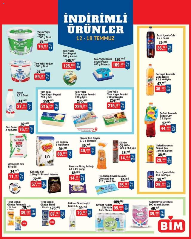 BİM - 12-18 Temmuz, İndirim