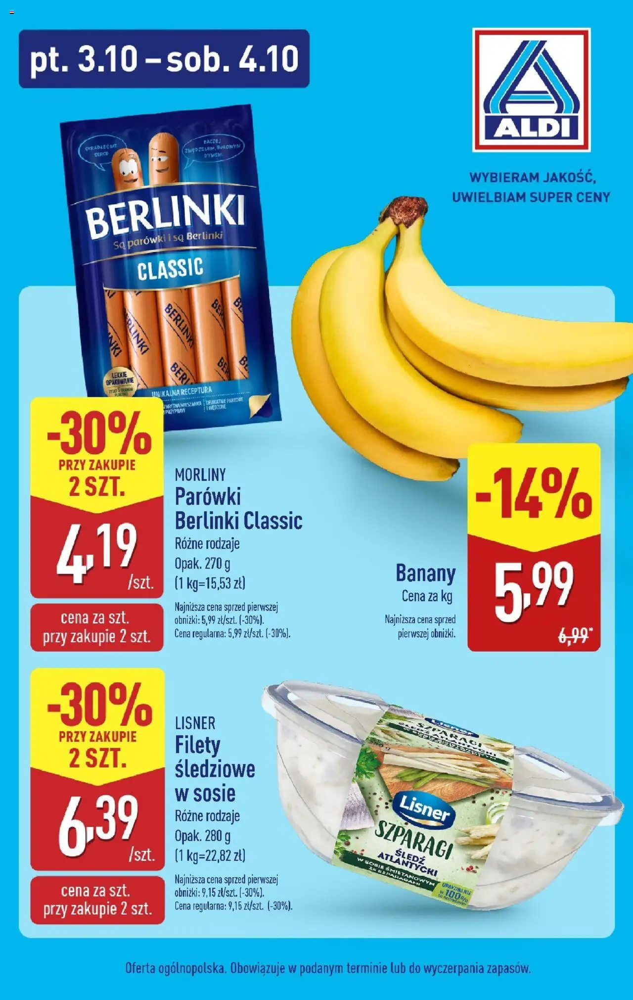 Aldi Nowe promocje na weekend w ALDI! od 02.10.2025 - Nowa Gazetka - Numer strony 1
