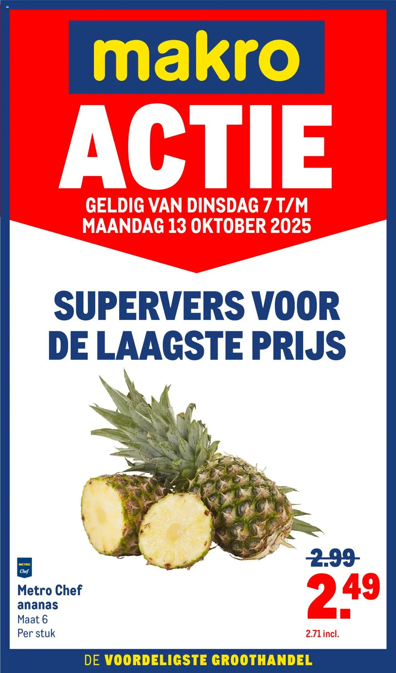 Makro shop Versdeals geldig vanaf 07-10-2025 - Paginanummer 1 - Ananas