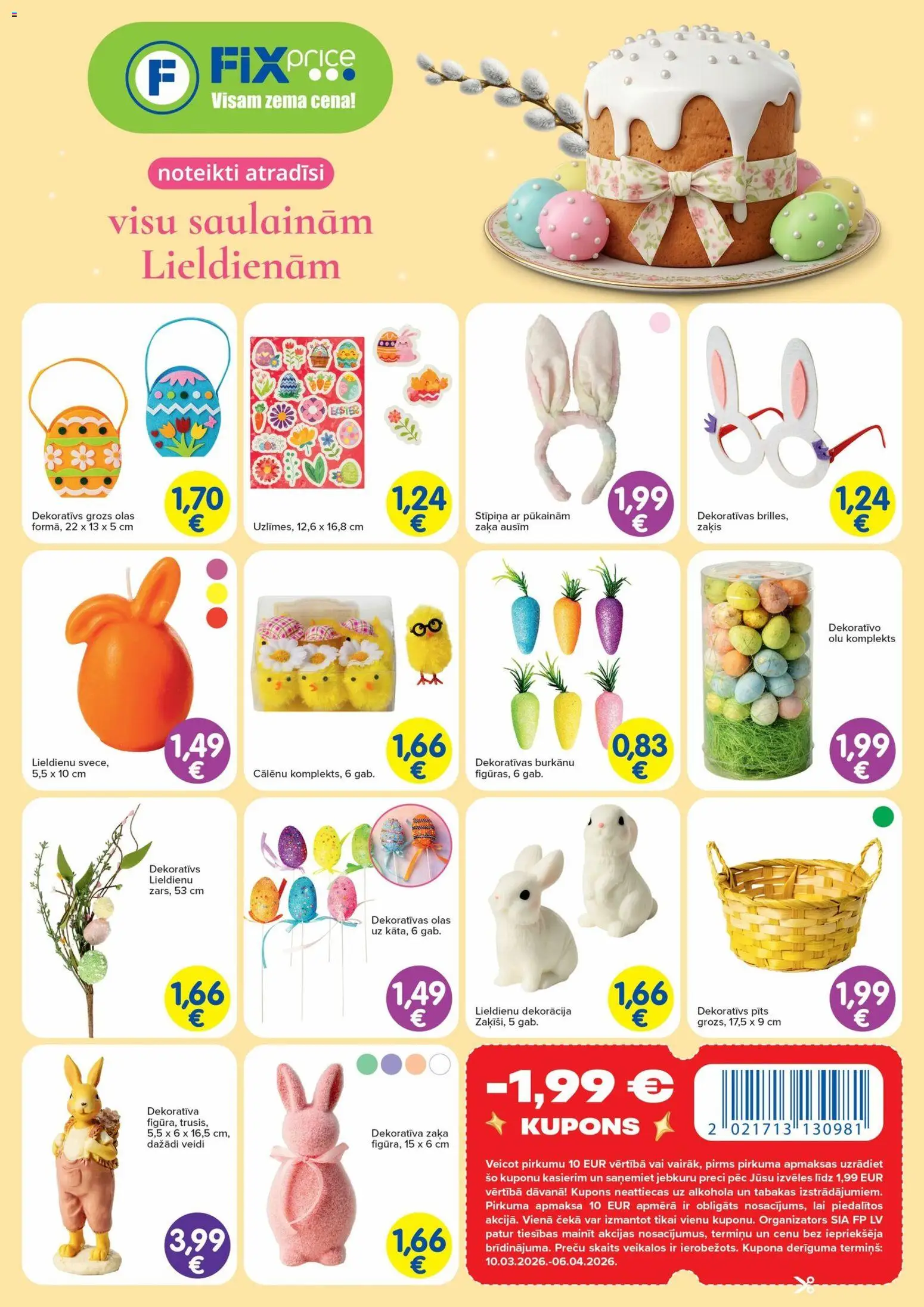 Skatīt Fix Price akciju bukletu, derīgs no 10.03.2026.