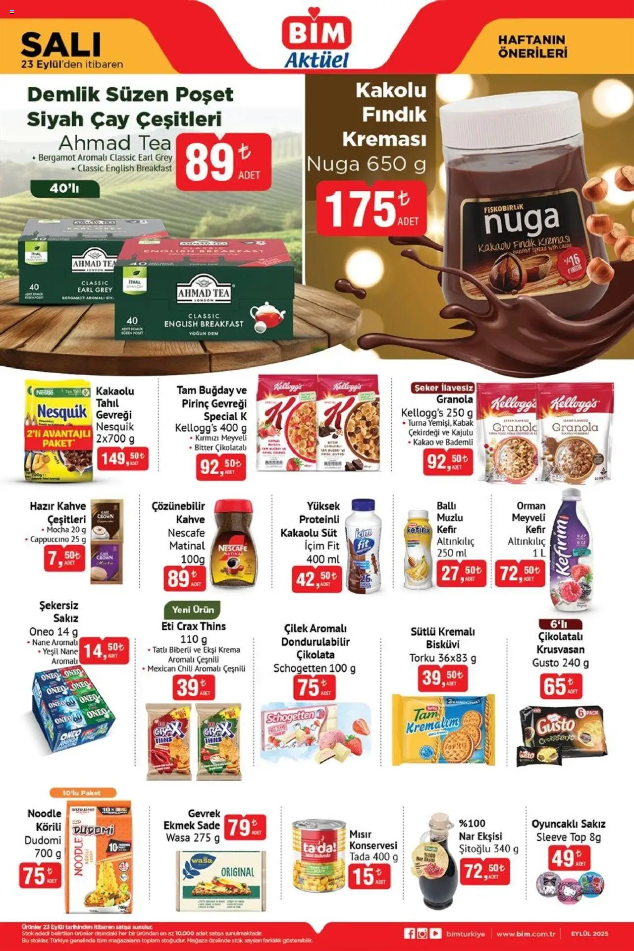 BİM Katalog bu hafta (23 Eylül 2025) - Aktüel Broşür - Sayfa numarası 1