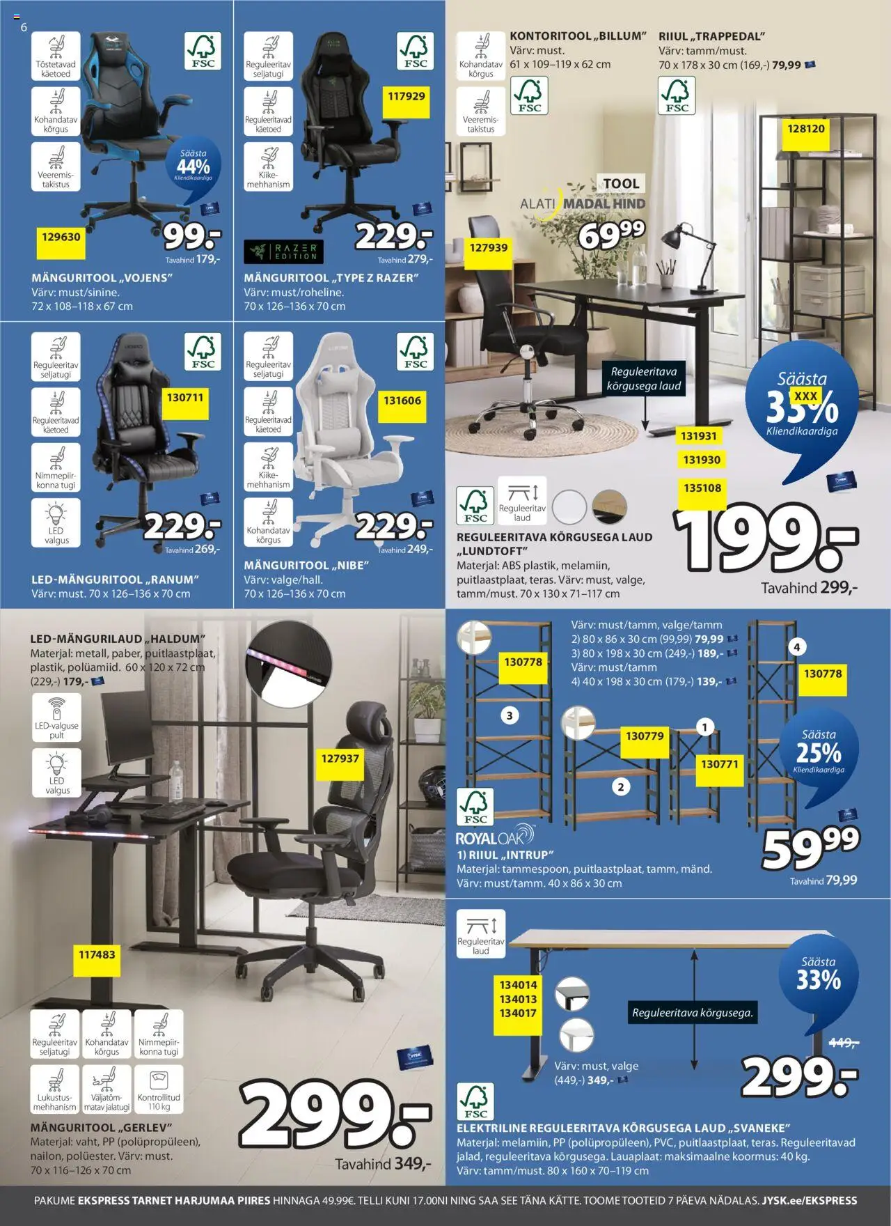 JYSK kliendilehe eelvaade alates 2025.10.14