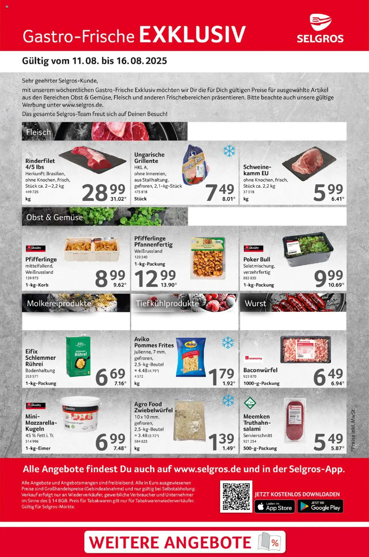 Selgros Gastro Angebote (vom 11.08.2025 - 16.08.2025)