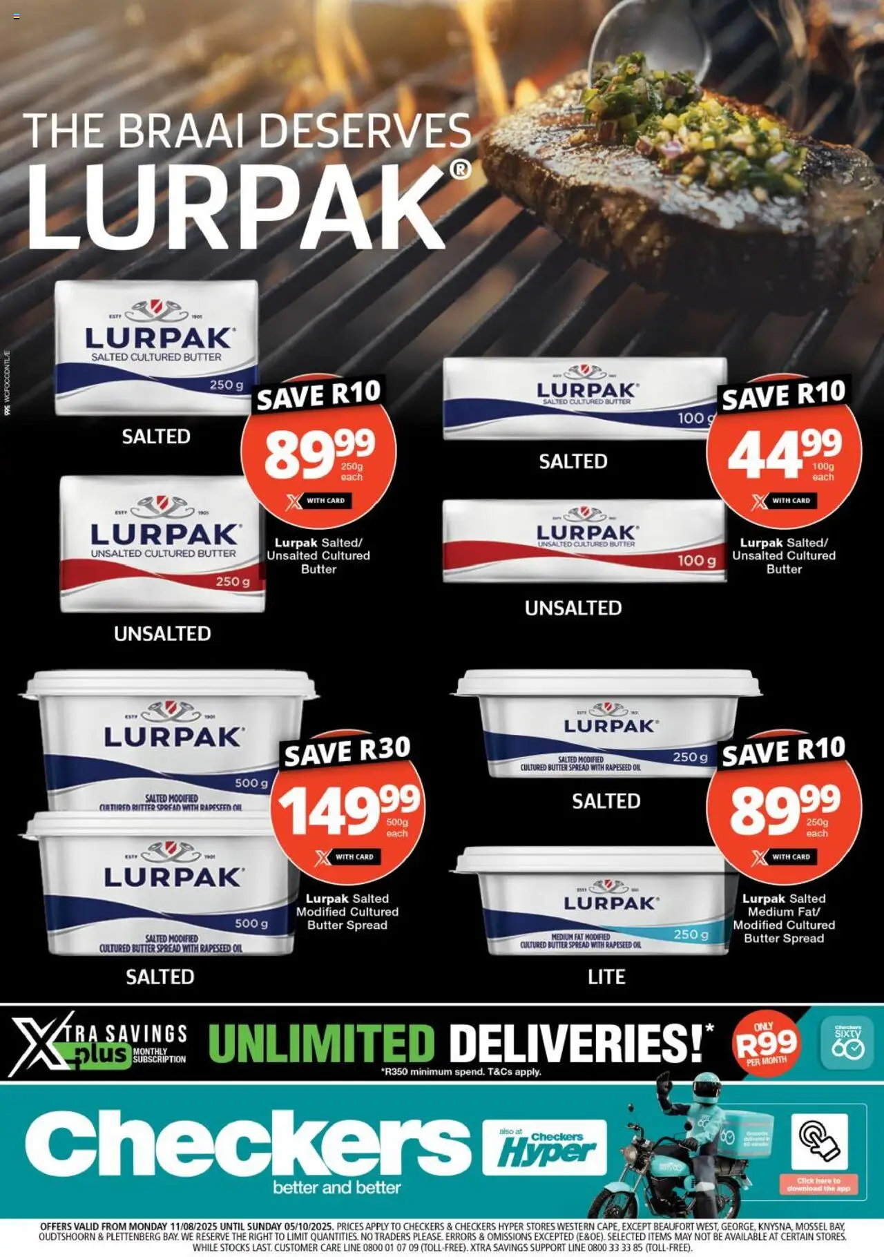 Checkers Western Cape - Lurpak Promotion 11/08 - 05/10/2025 >> Catalogue