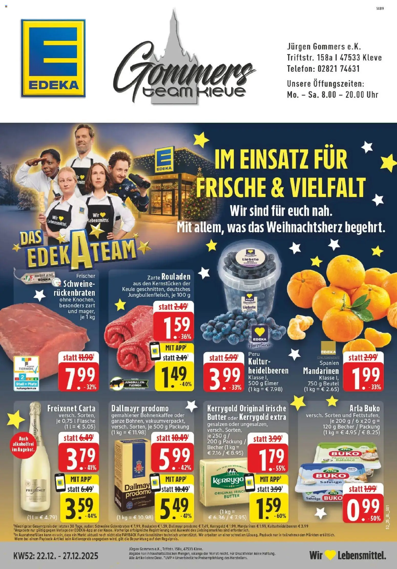 Vorschau von dem Prospekt des Geschäftes Edeka, gültig ab dem 22.12.2025