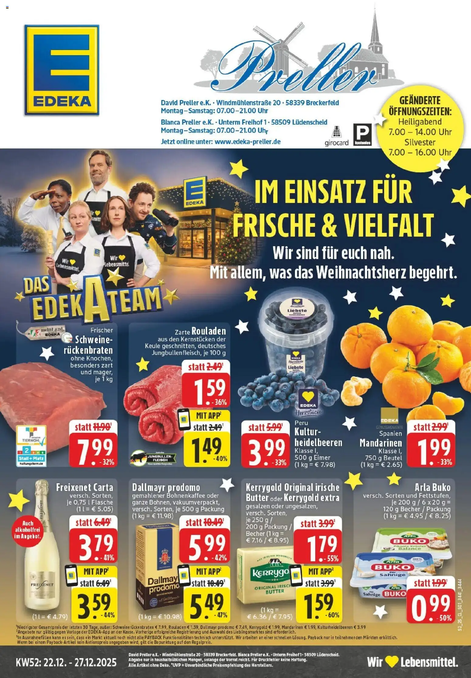 Vorschau von dem Prospekt des Geschäftes Edeka, gültig ab dem 22.12.2025