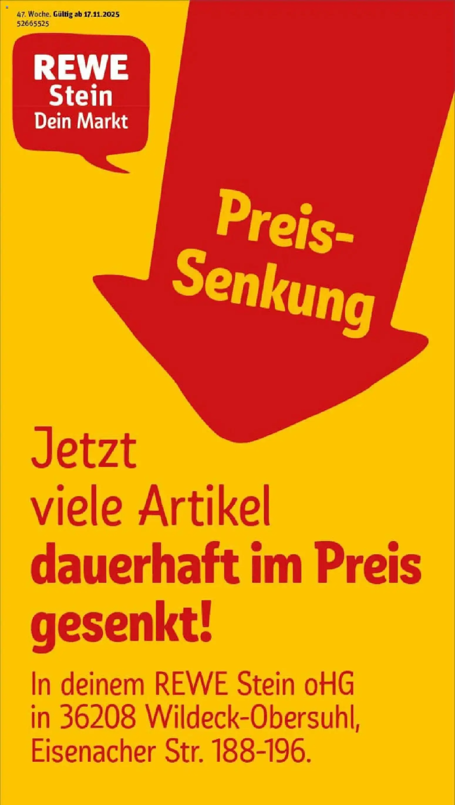 Vorschau von dem Prospekt des Geschäftes Rewe, gültig ab dem 17.11.2025