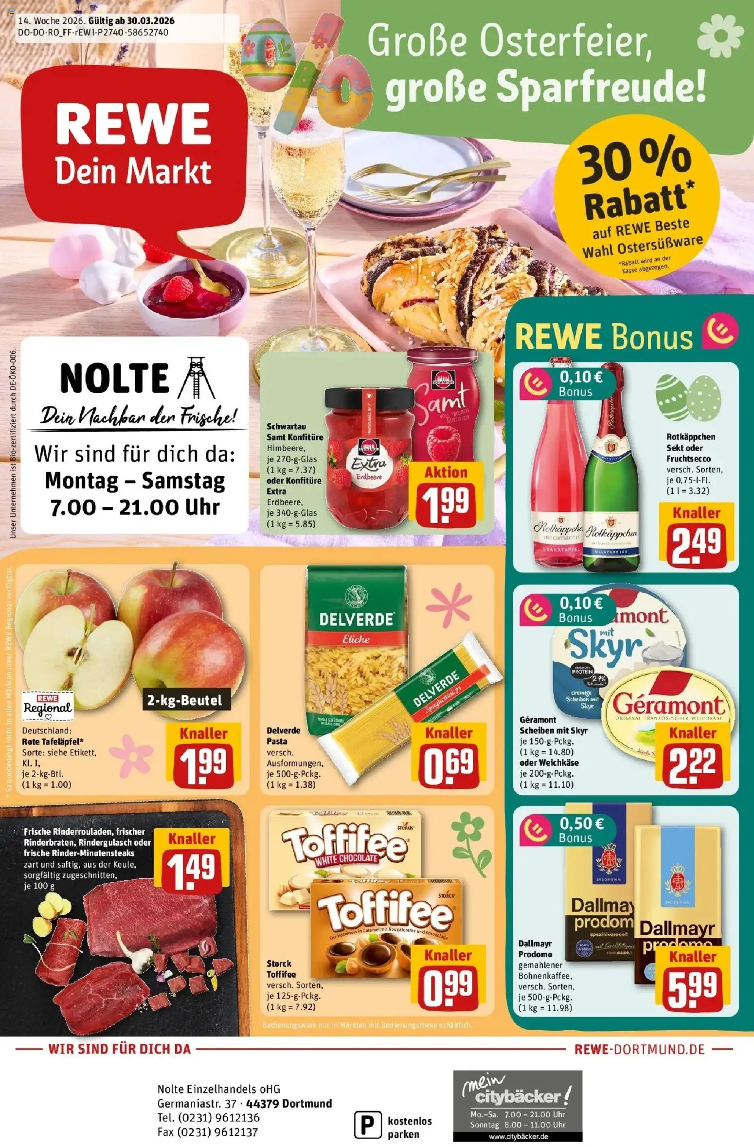 Vorschau von dem Prospekt des Geschäftes Rewe, gültig ab dem 30.03.2026
