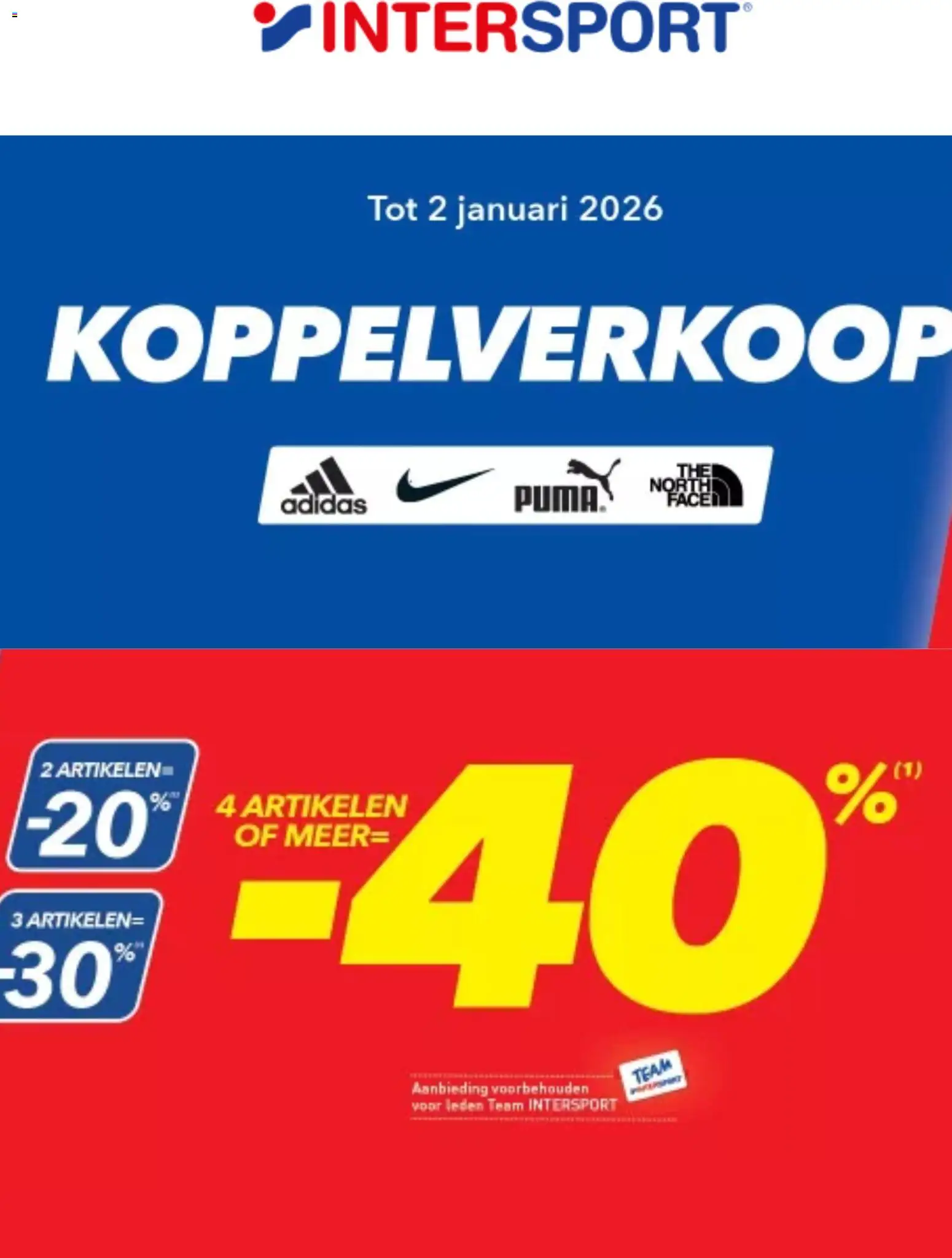 Voorbeeld van Folder / Publicité van winkel Intersport geldig vanaf 15/12/2025