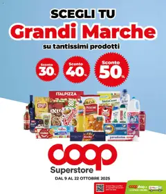 Anteprima dell'opuscolo Volantino Superstore Grandi marche - Torino dal negozio COOP valido da 09/10/2025