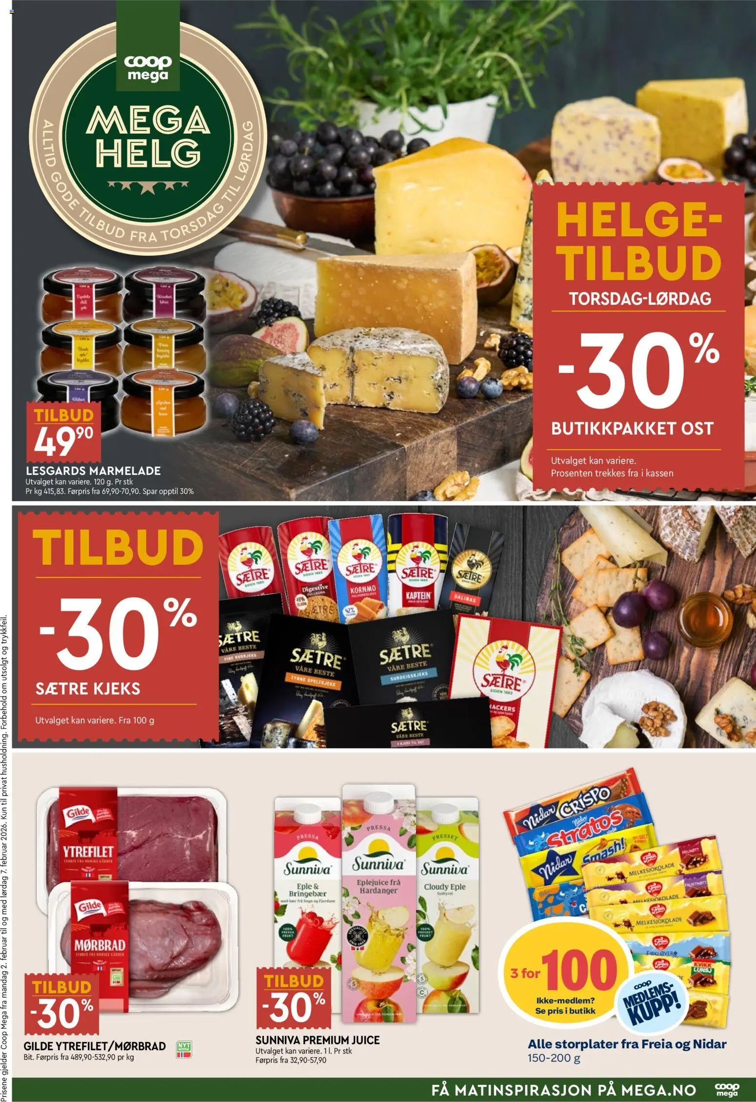 Forhåndsvis Mega Helg fra butikk Coop Mega gyldig fra 05/02/2026