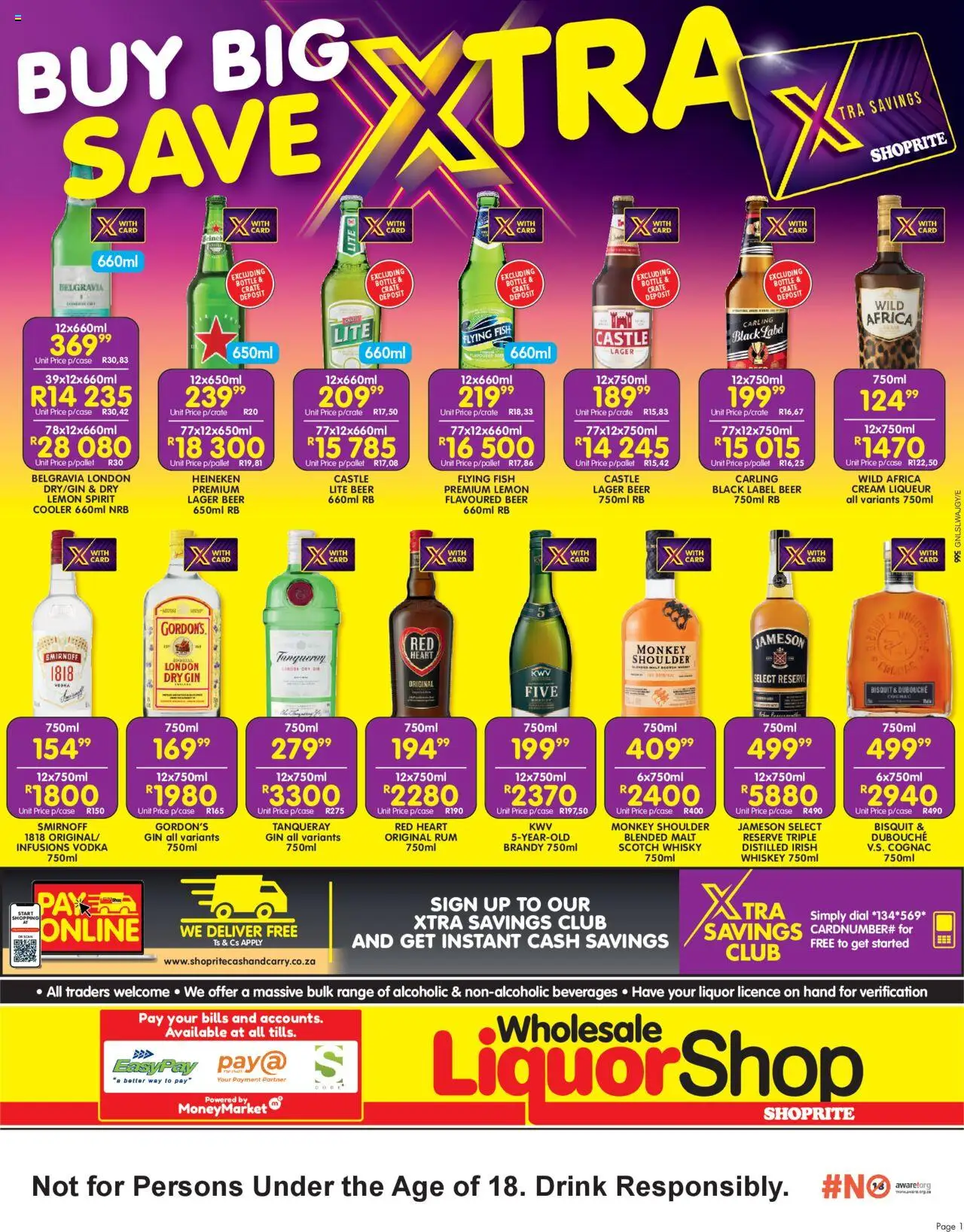 Shoprite Wholesale LiquorShop Deals 18/08 - 07/09/2025 >> Catalogue