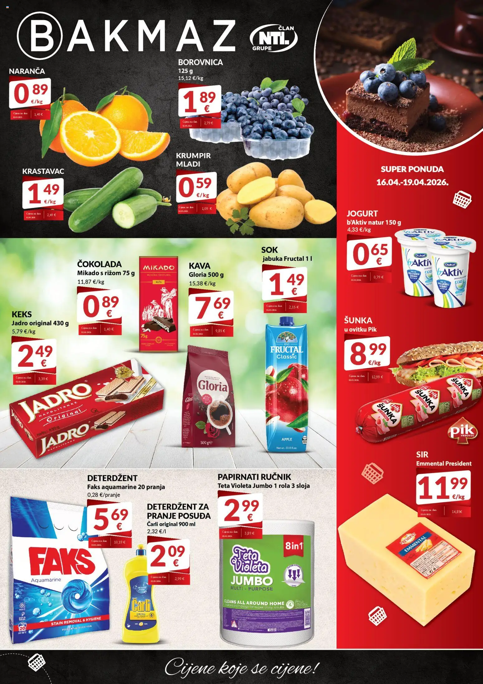 Pregled letka Bakmaz Letak trgovine Bakmaz vrijedi od 16.04.2026