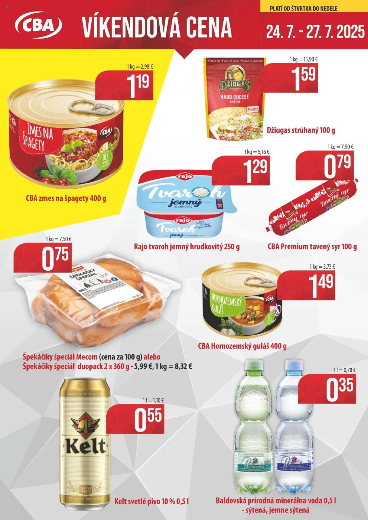 KARMEN CBA Víkendová cena (24.07. - 27.07.2025) - Akčná ponuka