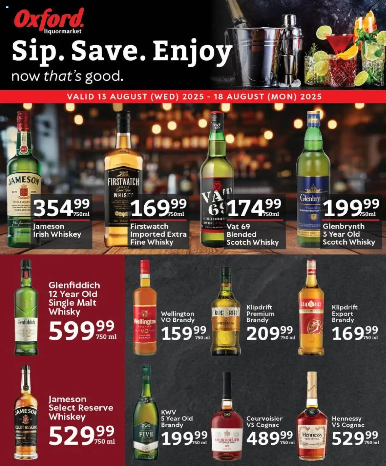 Oxford Freshmarket Liquormarket from 13/08 - 18/08/2025 > Promotions