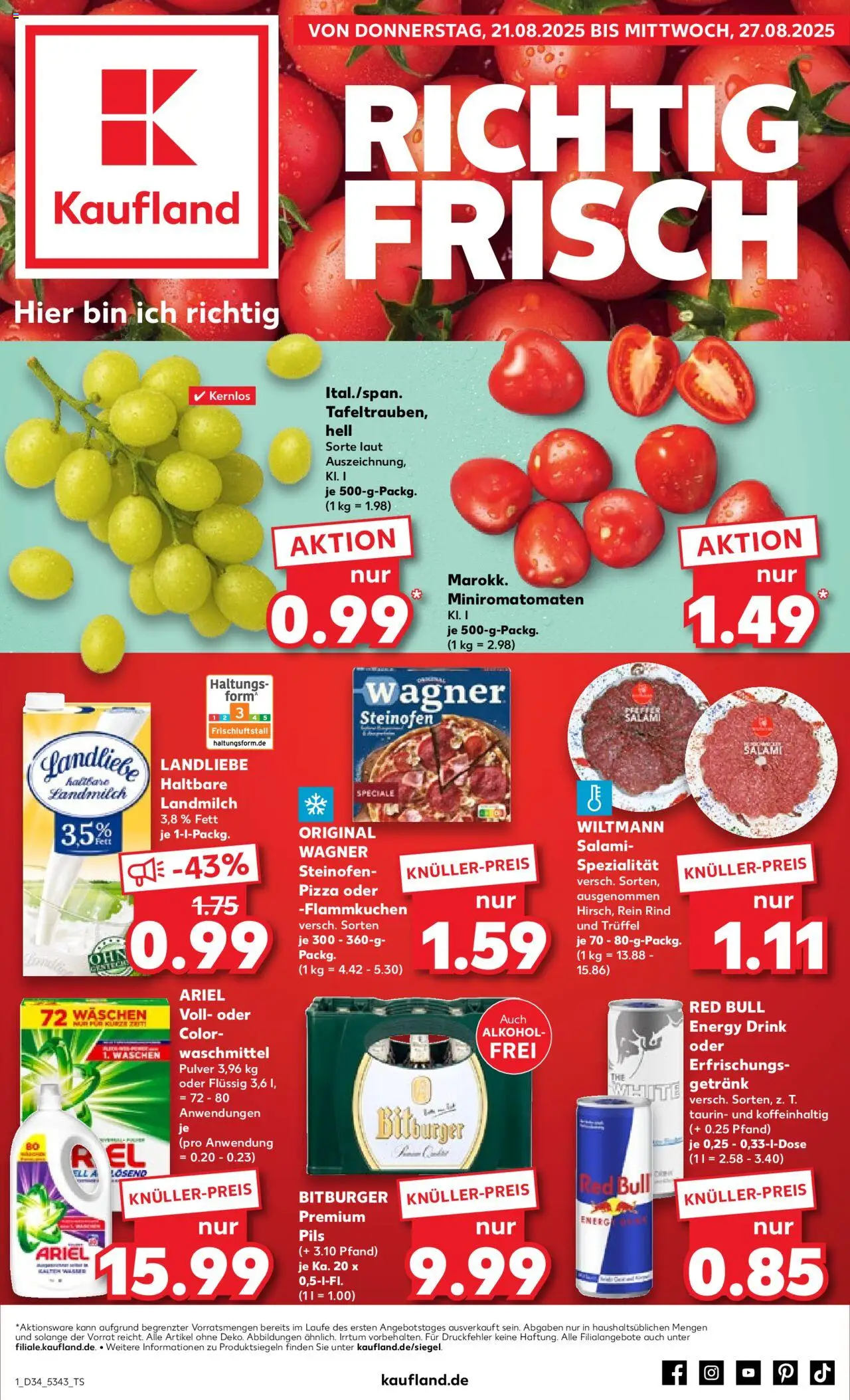Kaufland DE shop DE Folder geldig vanaf 21-08-2025 - Paginanummer 1