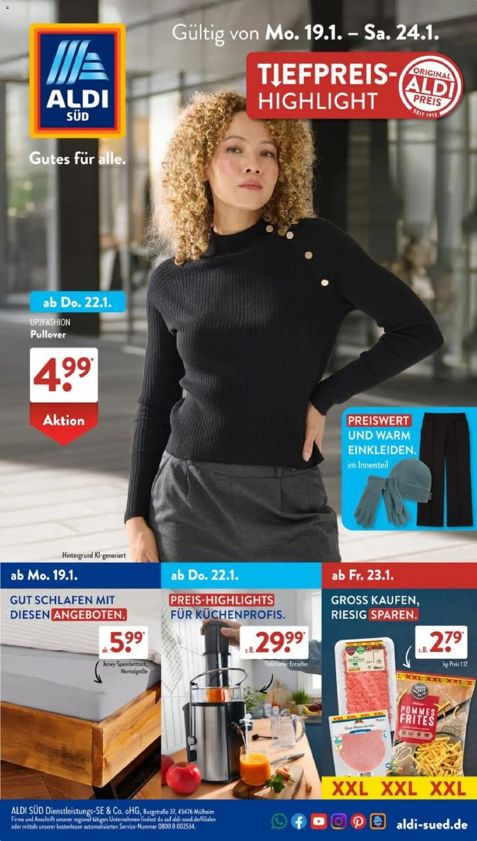 Vorschau von dem Prospekt des Geschäftes Aldi Süd, gültig ab dem 19.01.2026