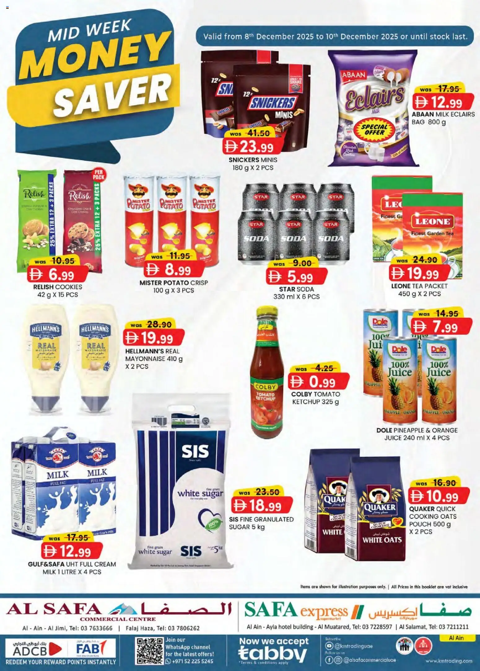 Preview of the catalogue Mid-week money saver of store KM Trading valid from 8 Dec, 2025 - Bag, Cookies, Milk, Orange, Oats, Stock, Sugar, Cream