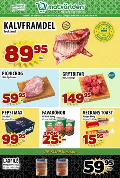 Förhandsgranska reklamblad Aktuella reklamblad Matvärlden - Tensta från butik Matvärlden gäller från 13/10/2025