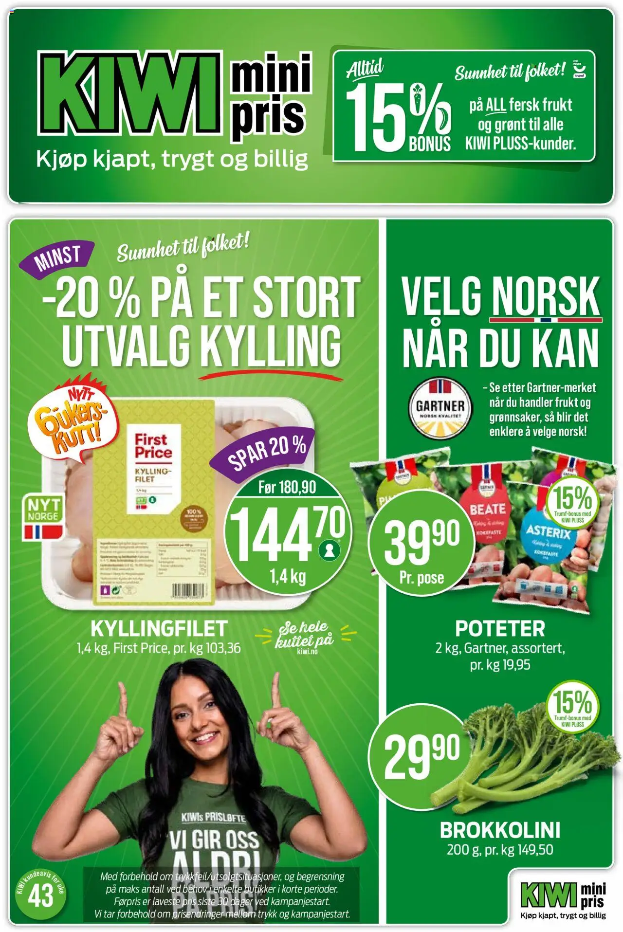 Kundeavis Kiwi gyldig fra 20/10/2025 - Sidenummer 1