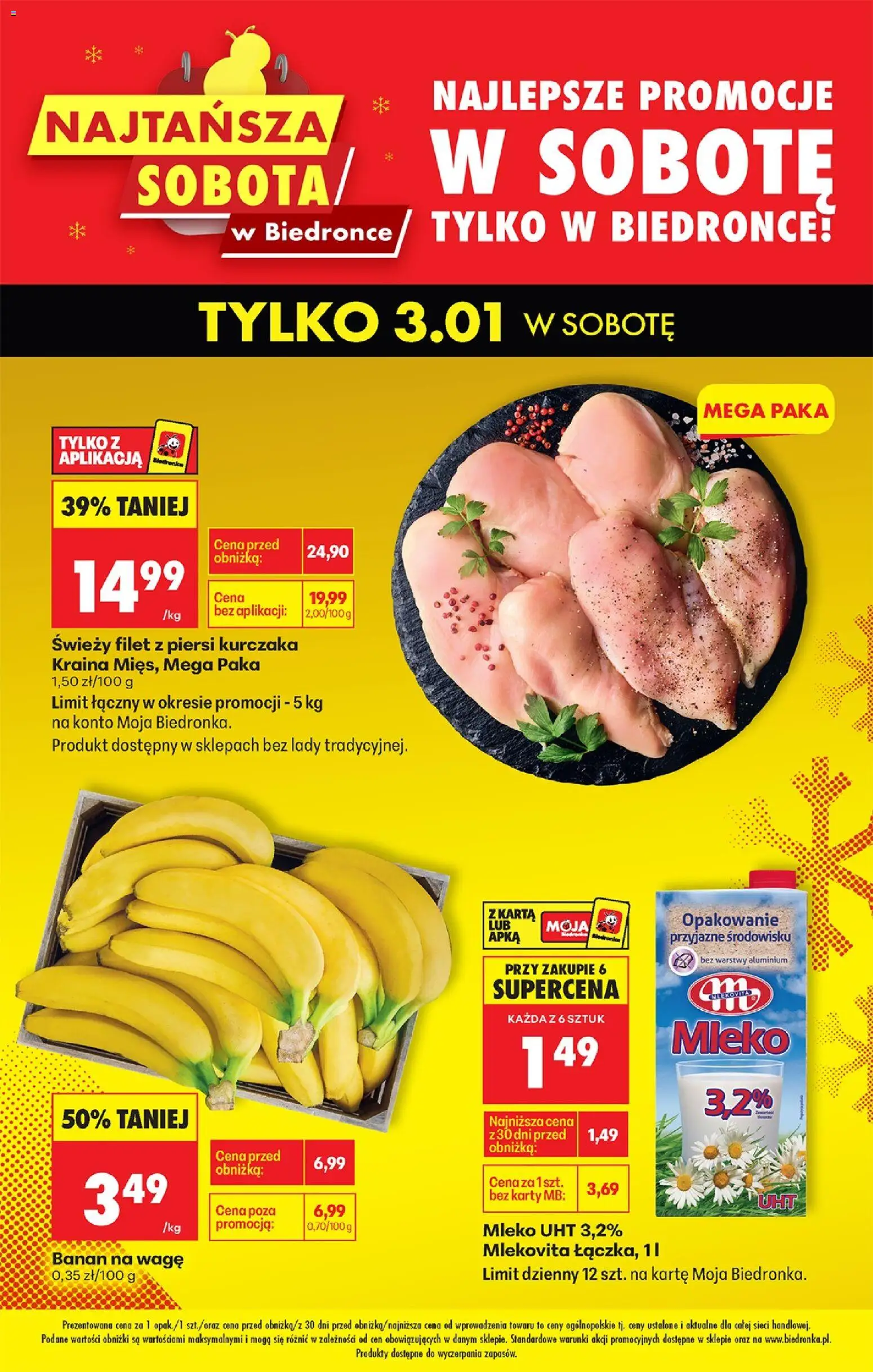 Pogląd gazetki "Najtańsza sobota" ze sklepu Biedronka ważnej od 03.01.2026