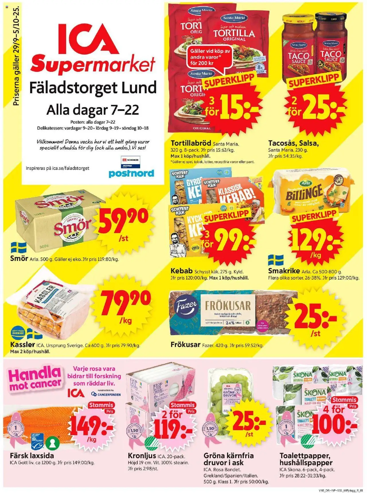 Lund är giltig 29/09 2025 > Veckans Erbjudanden gäller från 29/09/2025 till 05/10/2025 sidnummer 1